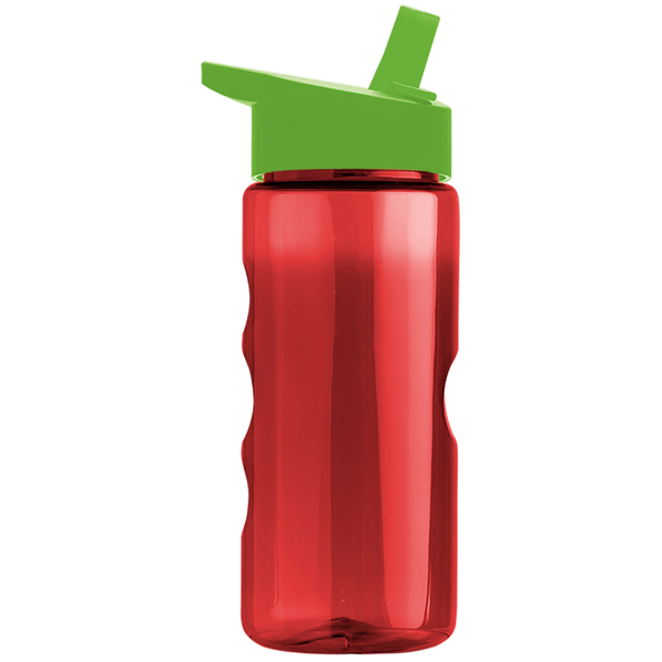 Finger Grip Tritan™ Translucent Bottle, 22oz. - Flip Straw Lid
