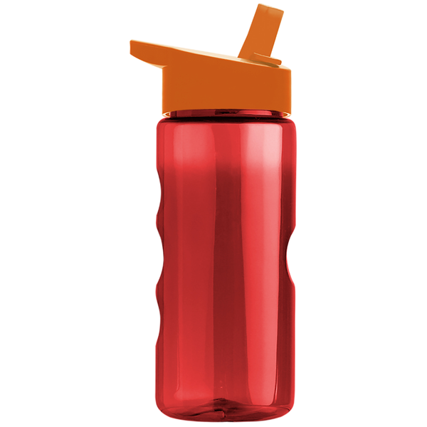 Finger Grip Tritan™ Translucent Bottle, 22oz. - Flip Straw Lid