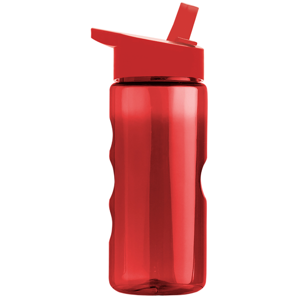 Finger Grip Tritan™ Translucent Bottle, 22oz. - Flip Straw Lid
