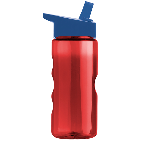 Finger Grip Tritan™ Translucent Bottle, 22oz. - Flip Straw Lid