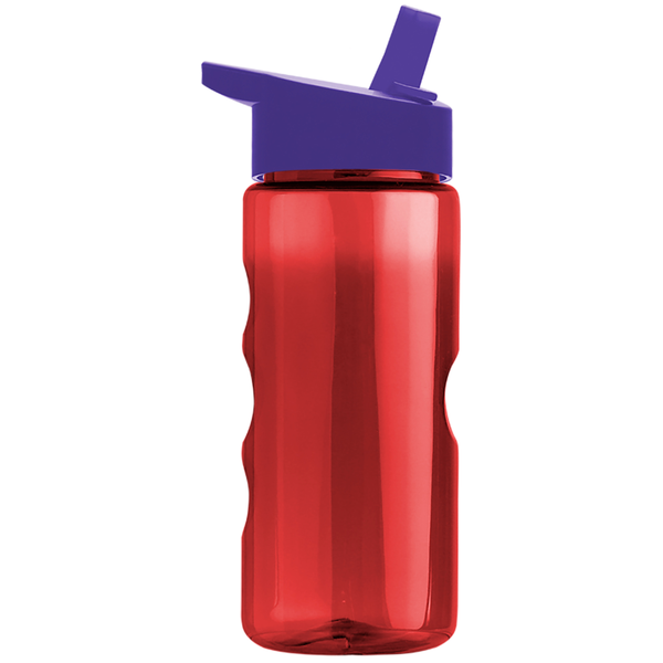 Finger Grip Tritan™ Translucent Bottle, 22oz. - Flip Straw Lid