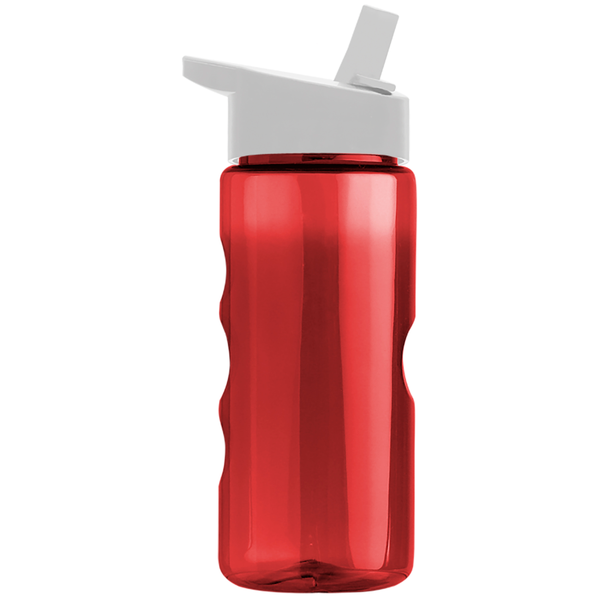 Finger Grip Tritan™ Translucent Bottle, 22oz. - Flip Straw Lid