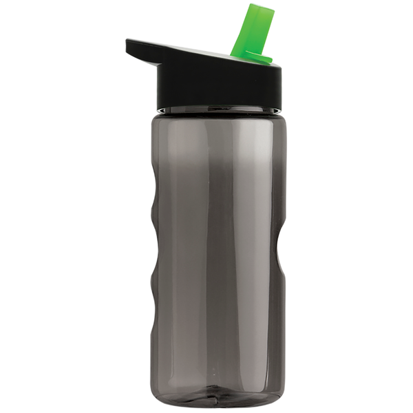 Finger Grip Tritan™ Translucent Bottle, 22oz. - Flip Straw Lid