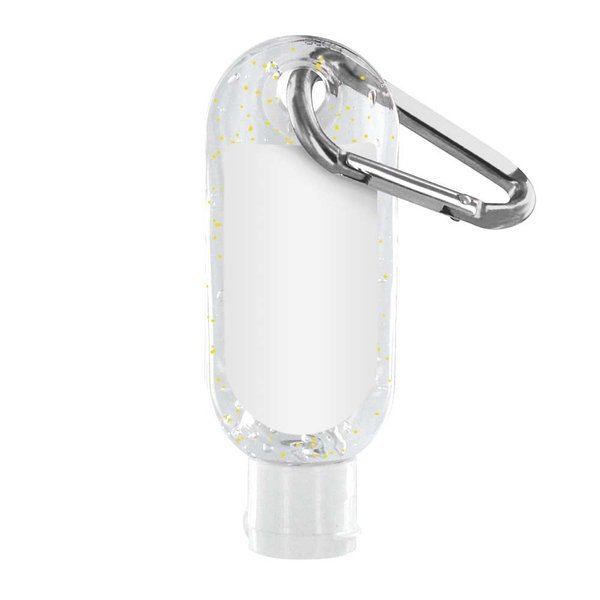 Moisture Bead Antibacterial Hand Sanitizer Gel with Carabiner, 1.9oz.