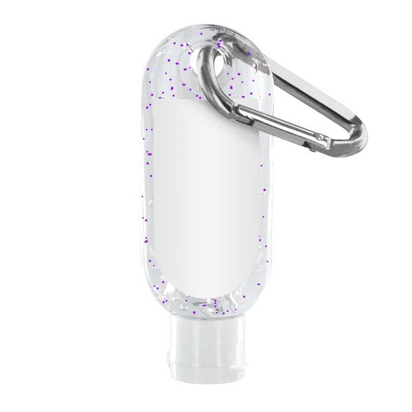 Moisture Bead Antibacterial Hand Sanitizer Gel with Carabiner, 1.9oz.