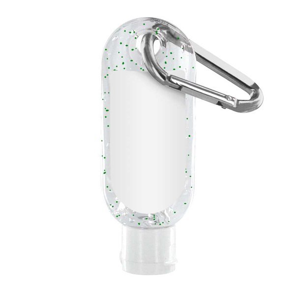 Moisture Bead Antibacterial Hand Sanitizer Gel with Carabiner, 1.9oz.