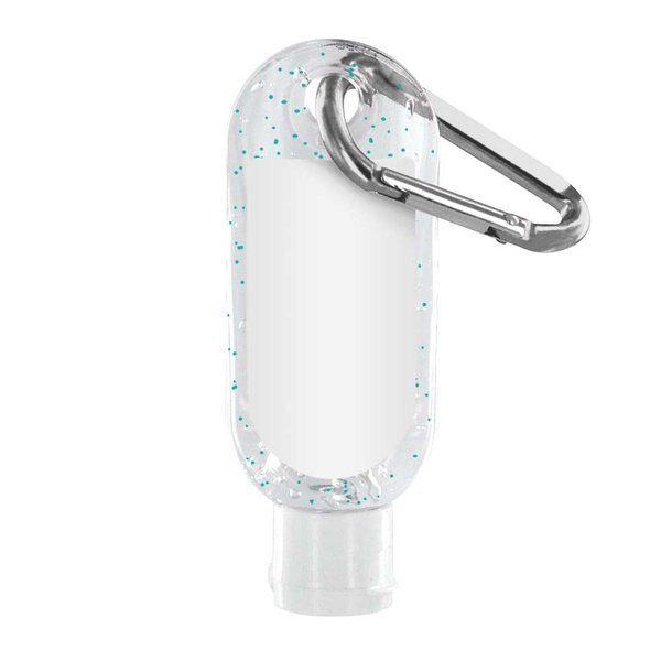 Moisture Bead Antibacterial Hand Sanitizer Gel with Carabiner, 1.9oz.