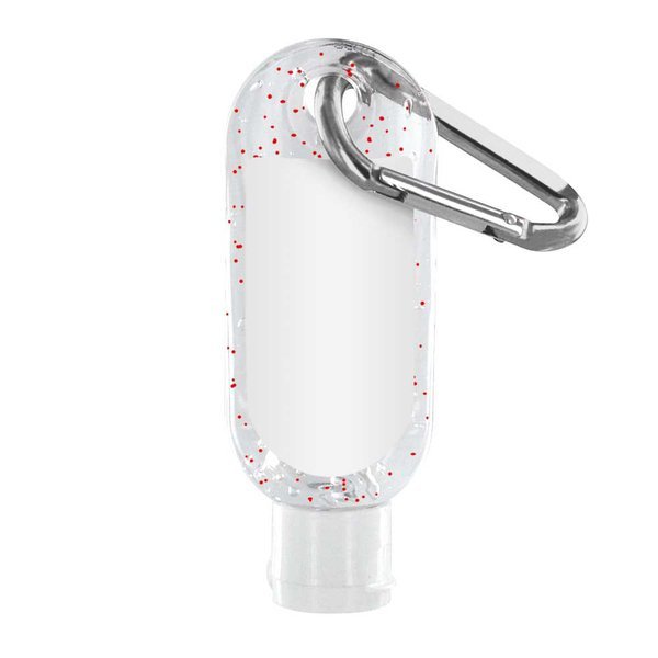 Moisture Bead Antibacterial Hand Sanitizer Gel with Carabiner, 1.9oz.
