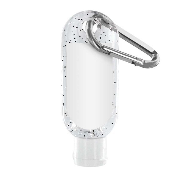 Moisture Bead Antibacterial Hand Sanitizer Gel with Carabiner, 1.9oz.
