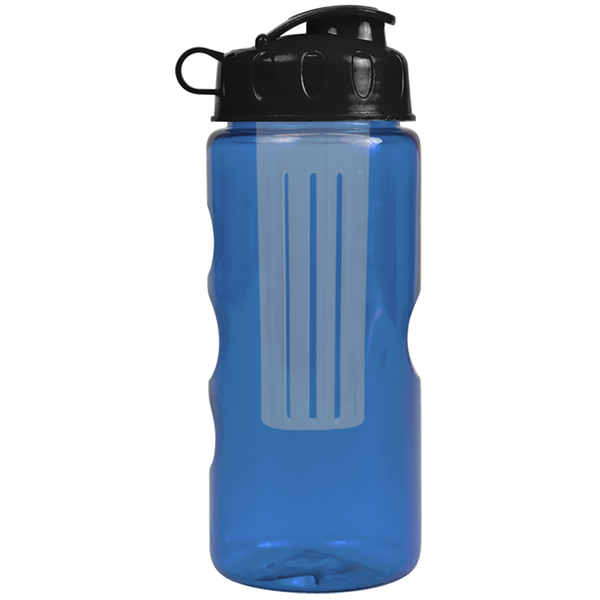 Finger Grip Infuser Tritan™ Transparent Bottle, 22oz. - Flip Top Lid