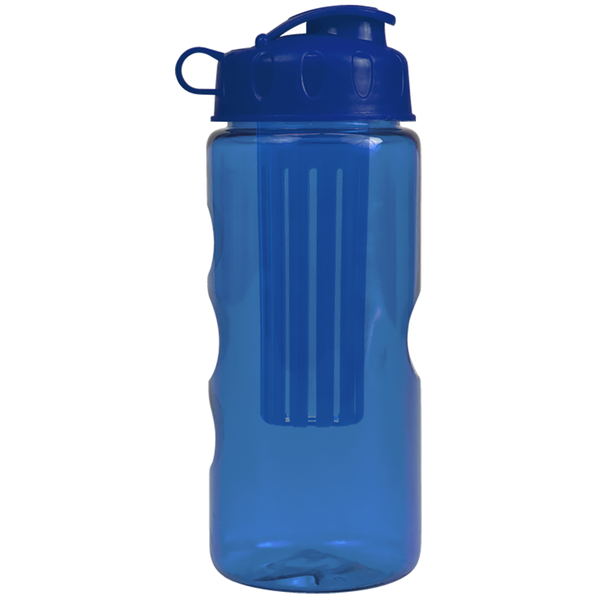 Finger Grip Infuser Tritan™ Transparent Bottle, 22oz. - Flip Top Lid