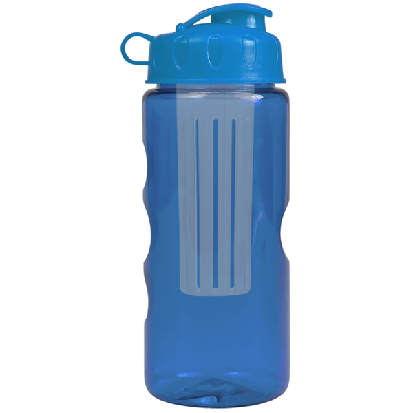 Finger Grip Infuser Tritan™ Transparent Bottle, 22oz. - Flip Top Lid