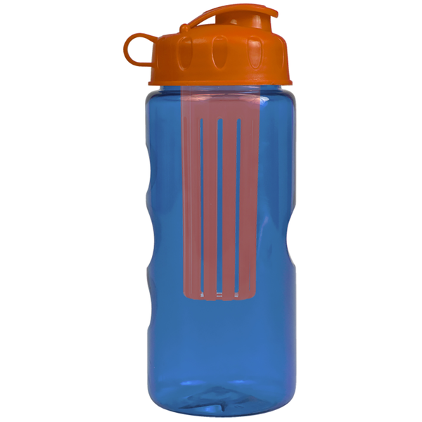 Finger Grip Infuser Tritan™ Transparent Bottle, 22oz. - Flip Top Lid