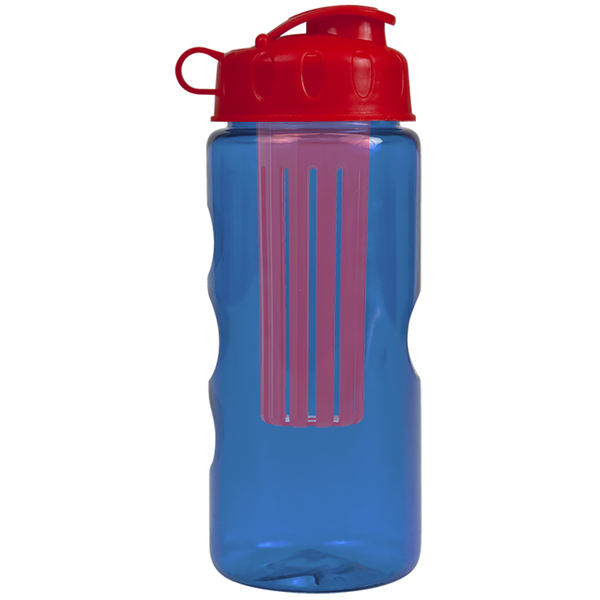 Finger Grip Infuser Tritan™ Transparent Bottle, 22oz. - Flip Top Lid