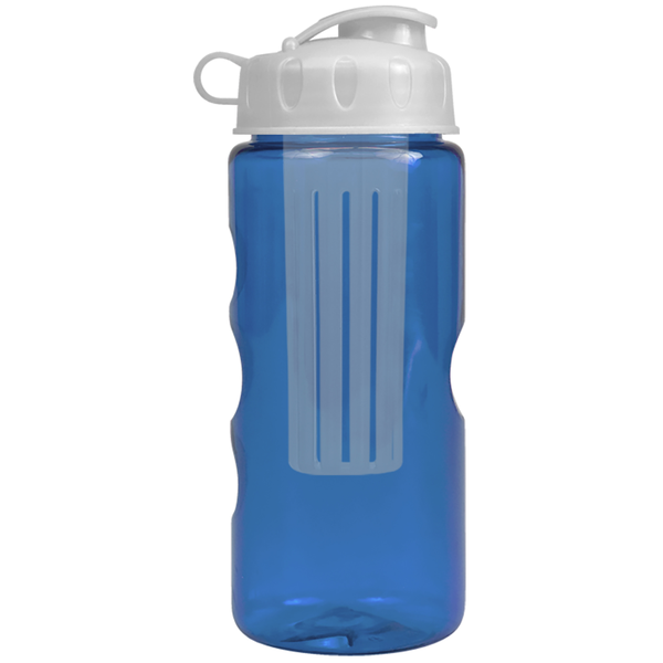 Finger Grip Infuser Tritan™ Transparent Bottle, 22oz. - Flip Top Lid