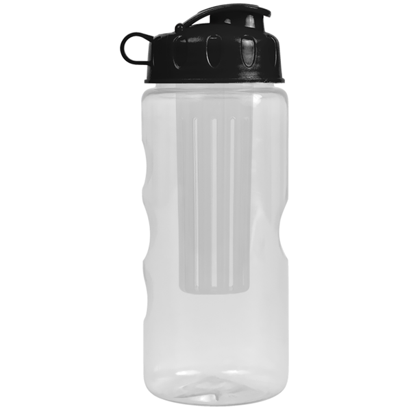 Finger Grip Infuser Tritan™ Transparent Bottle, 22oz. - Flip Top Lid