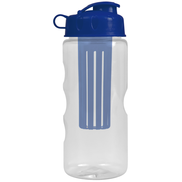 Finger Grip Infuser Tritan™ Transparent Bottle, 22oz. - Flip Top Lid