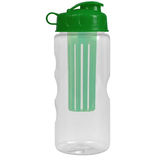 Finger Grip Infuser Tritan™ Transparent Bottle, 22oz. - Flip Top Lid