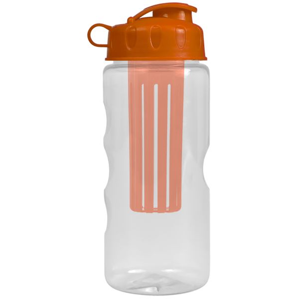 Finger Grip Infuser Tritan™ Transparent Bottle, 22oz. - Flip Top Lid