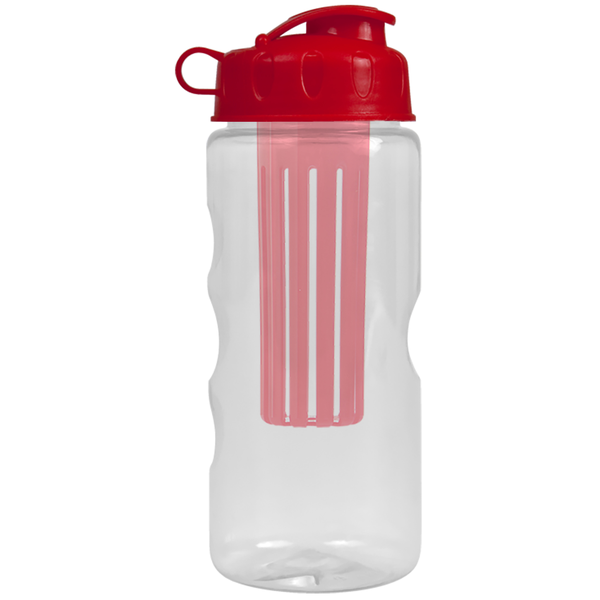 Finger Grip Infuser Tritan™ Transparent Bottle, 22oz. - Flip Top Lid