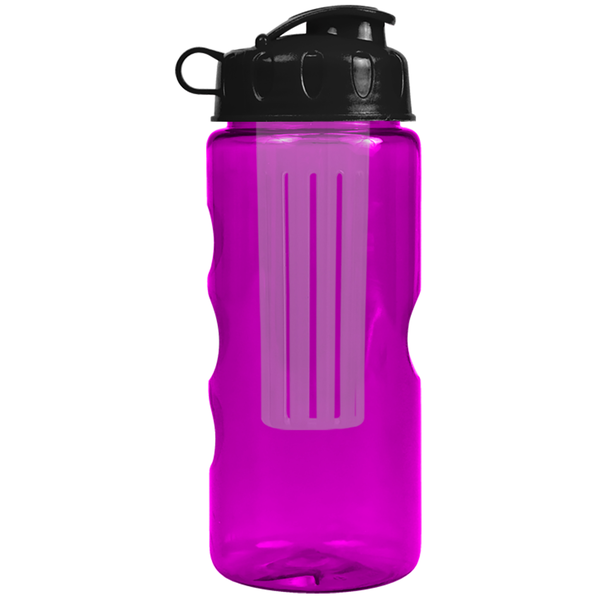 Finger Grip Infuser Tritan™ Transparent Bottle, 22oz. - Flip Top Lid