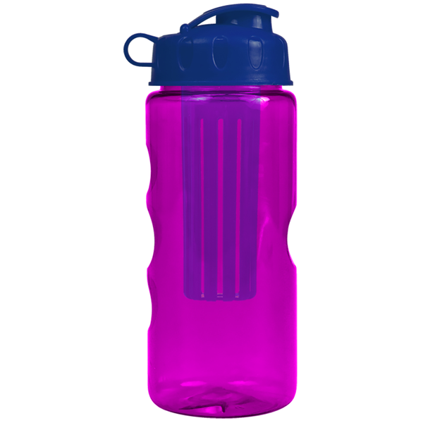 Finger Grip Infuser Tritan™ Transparent Bottle, 22oz. - Flip Top Lid