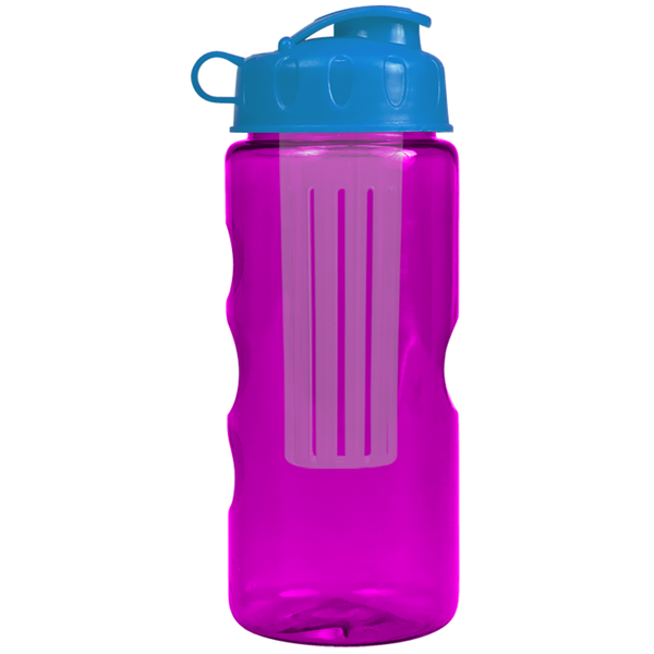 Finger Grip Infuser Tritan™ Transparent Bottle, 22oz. - Flip Top Lid