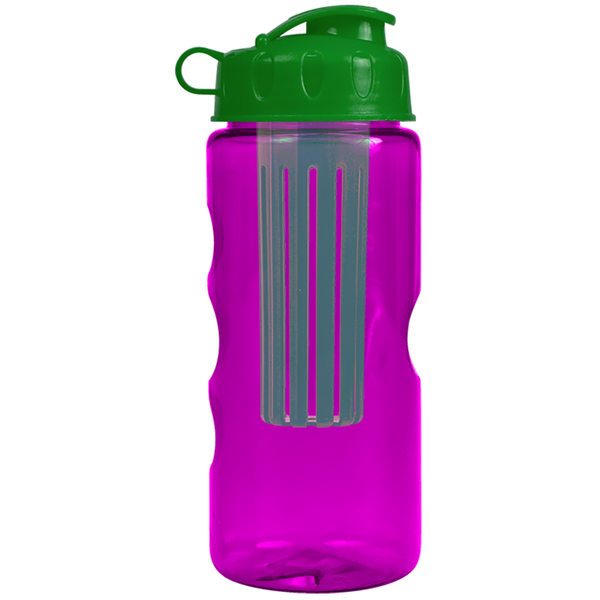 Finger Grip Infuser Tritan™ Transparent Bottle, 22oz. - Flip Top Lid