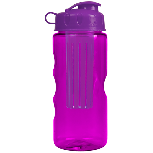Finger Grip Infuser Tritan™ Transparent Bottle, 22oz. - Flip Top Lid