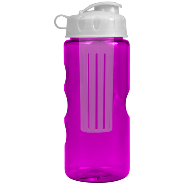 Finger Grip Infuser Tritan™ Transparent Bottle, 22oz. - Flip Top Lid