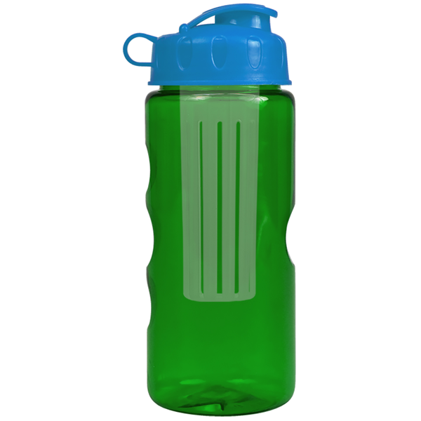 Finger Grip Infuser Tritan™ Transparent Bottle, 22oz. - Flip Top Lid