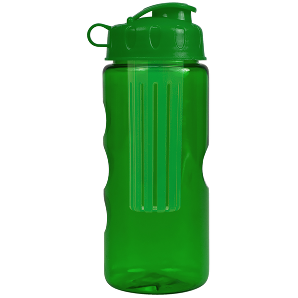 Finger Grip Infuser Tritan™ Transparent Bottle, 22oz. - Flip Top Lid