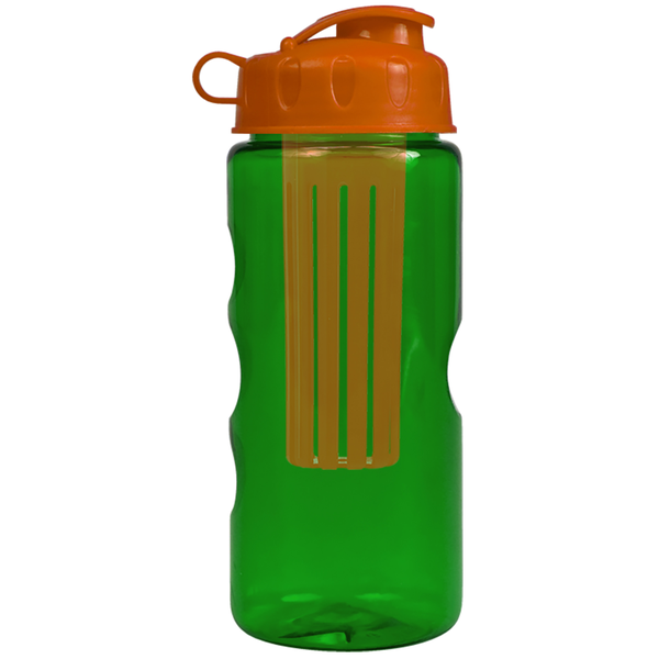 Finger Grip Infuser Tritan™ Transparent Bottle, 22oz. - Flip Top Lid