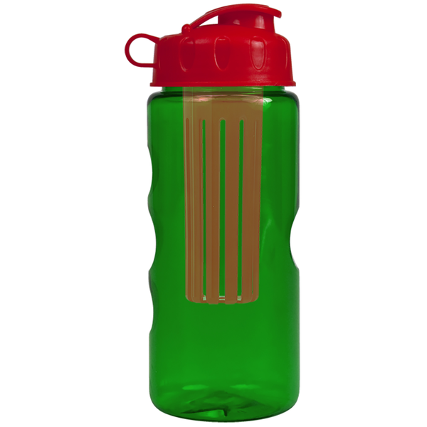 Finger Grip Infuser Tritan™ Transparent Bottle, 22oz. - Flip Top Lid