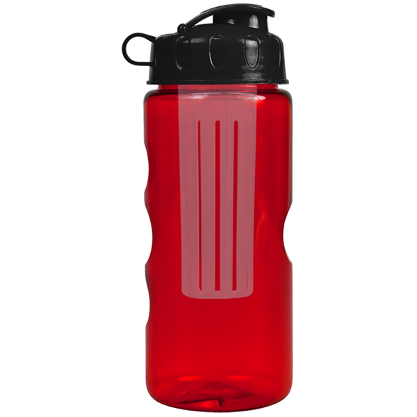 Finger Grip Infuser Tritan™ Transparent Bottle, 22oz. - Flip Top Lid