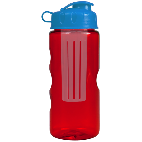 Finger Grip Infuser Tritan™ Transparent Bottle, 22oz. - Flip Top Lid