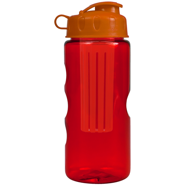 Finger Grip Infuser Tritan™ Transparent Bottle, 22oz. - Flip Top Lid