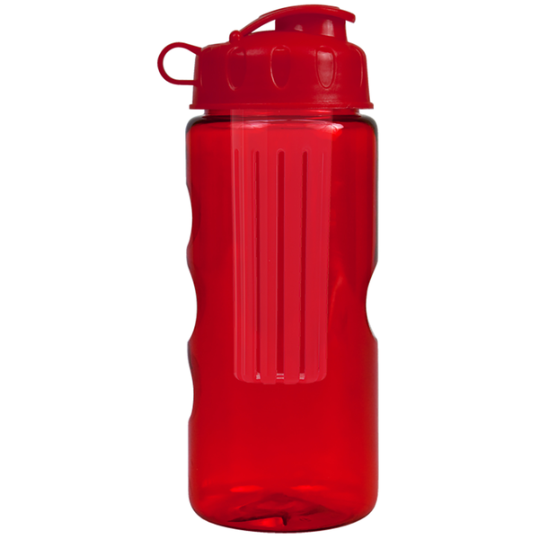 Finger Grip Infuser Tritan™ Transparent Bottle, 22oz. - Flip Top Lid