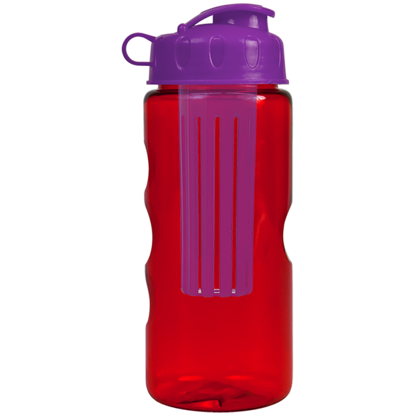 Finger Grip Infuser Tritan™ Transparent Bottle, 22oz. - Flip Top Lid