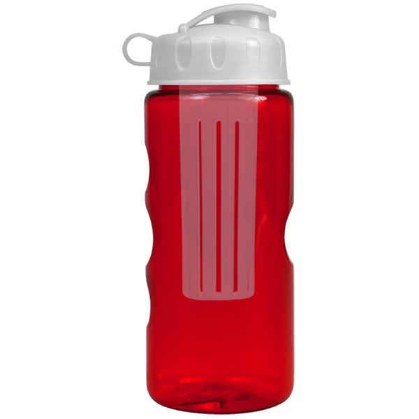 Finger Grip Infuser Tritan™ Transparent Bottle, 22oz. - Flip Top Lid