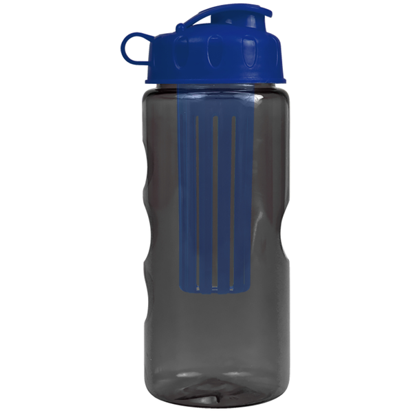 Finger Grip Infuser Tritan™ Transparent Bottle, 22oz. - Flip Top Lid