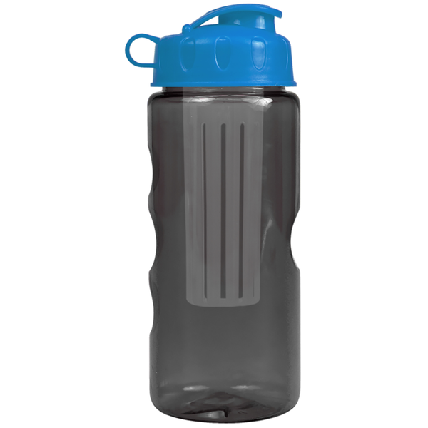 Finger Grip Infuser Tritan™ Transparent Bottle, 22oz. - Flip Top Lid