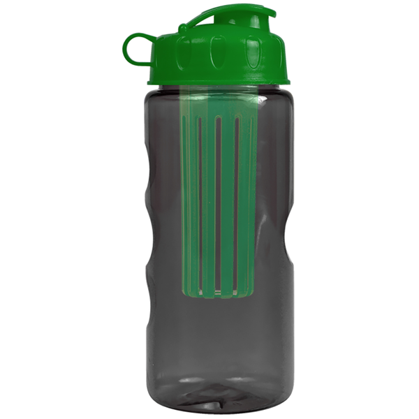 Finger Grip Infuser Tritan™ Transparent Bottle, 22oz. - Flip Top Lid