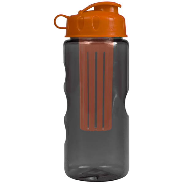 Finger Grip Infuser Tritan™ Transparent Bottle, 22oz. - Flip Top Lid