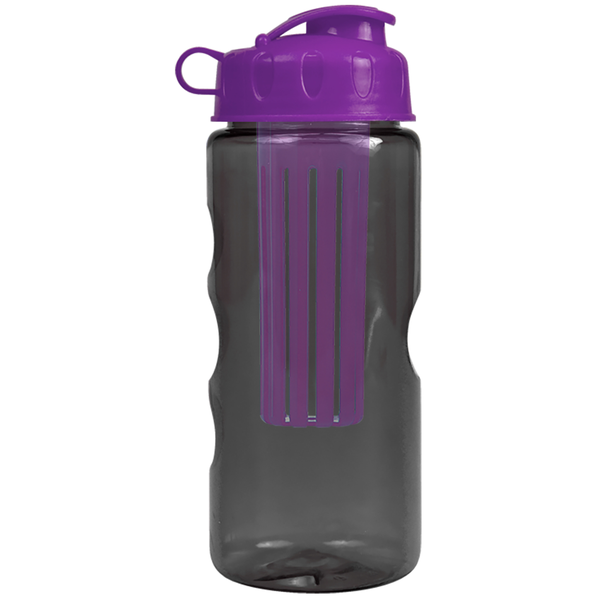 Finger Grip Infuser Tritan™ Transparent Bottle, 22oz. - Flip Top Lid