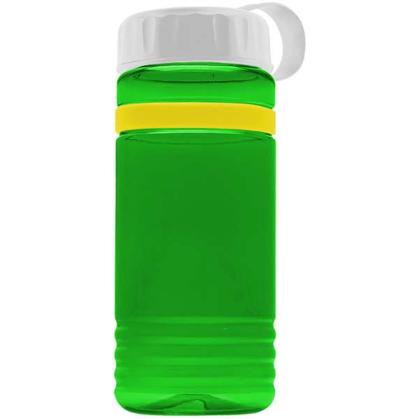Grip Stripe Tritan™ Bottle, 20oz. - Tethered Lid