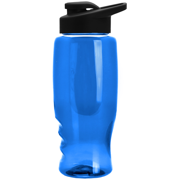 Transparent Grip Poly-Pure Sport Bottle, 27oz. - Drink Thru Lid
