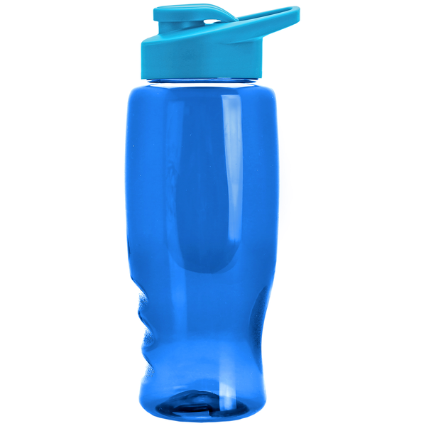 Transparent Grip Poly-Pure Sport Bottle, 27oz. - Drink Thru Lid