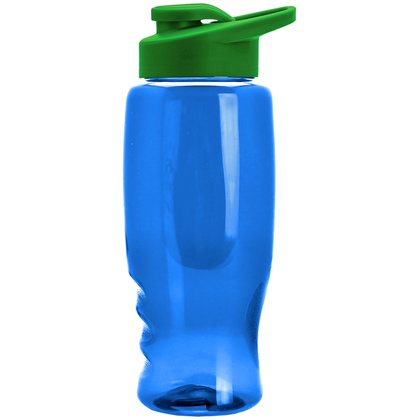 Transparent Grip Poly-Pure Sport Bottle, 27oz. - Drink Thru Lid