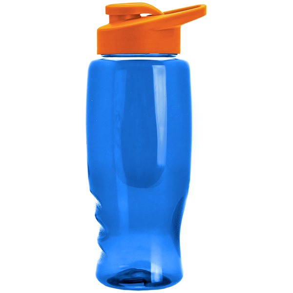 Transparent Grip Poly-Pure Sport Bottle, 27oz. - Drink Thru Lid